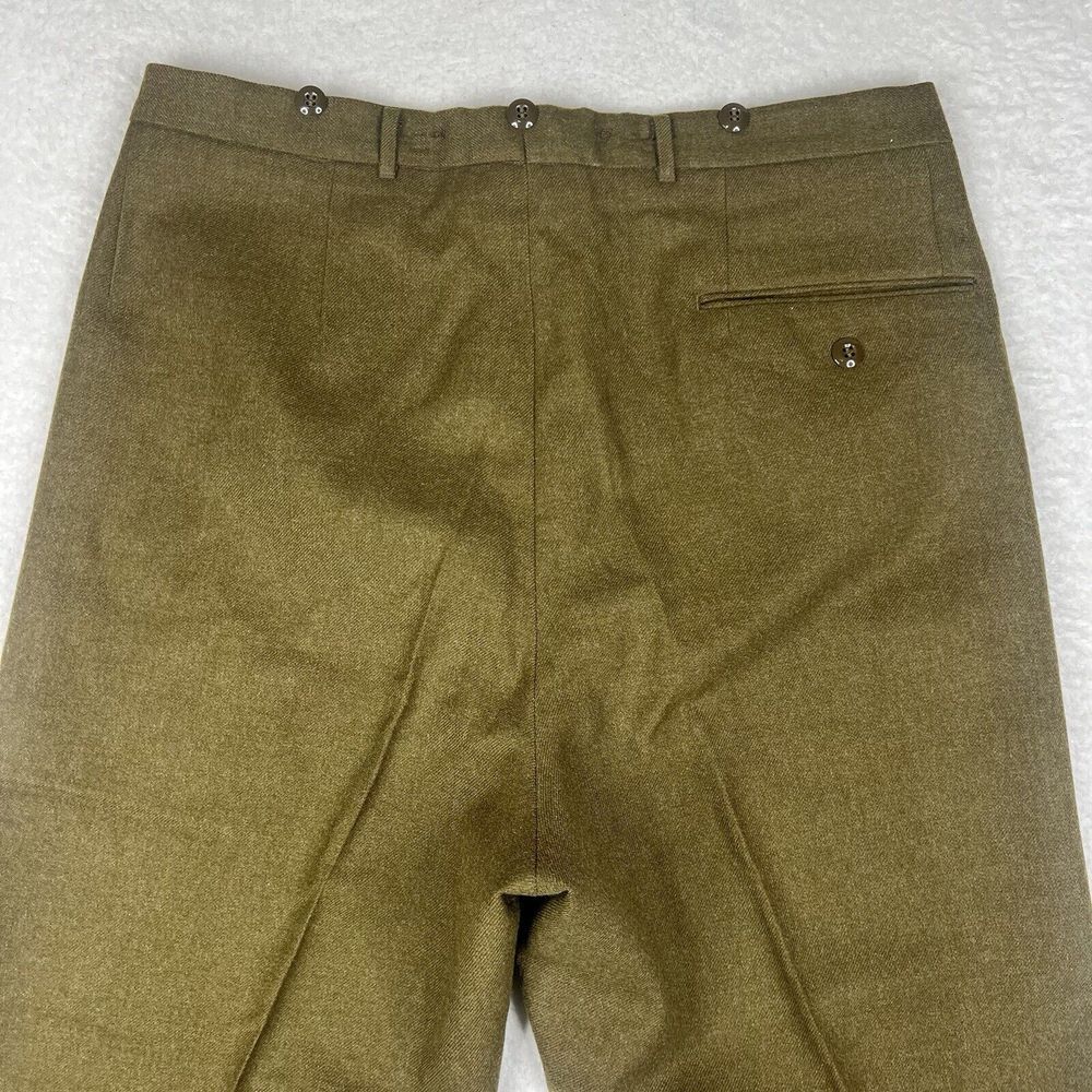Vintage Military Pants Mens 39x27.5‎ Green Wool 1968 Trousers Australia Army - Picture 5 of 13